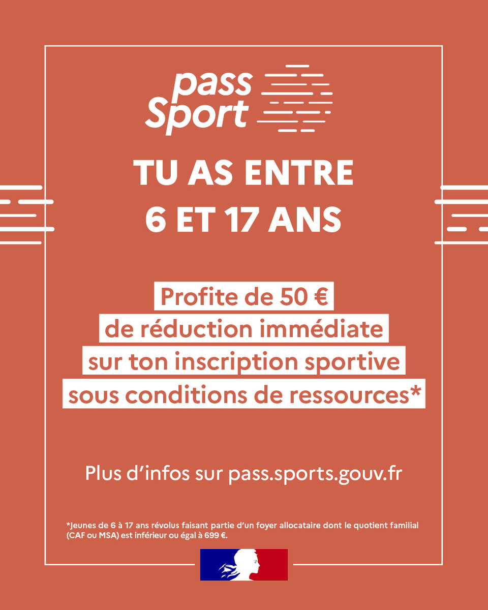 LE PASS SPORT EST RECONDUIT POUR LA SAISON 2026 2027
