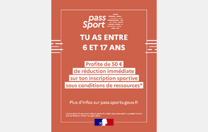 LE PASS SPORT EST RECONDUIT POUR LA SAISON 2026 2027